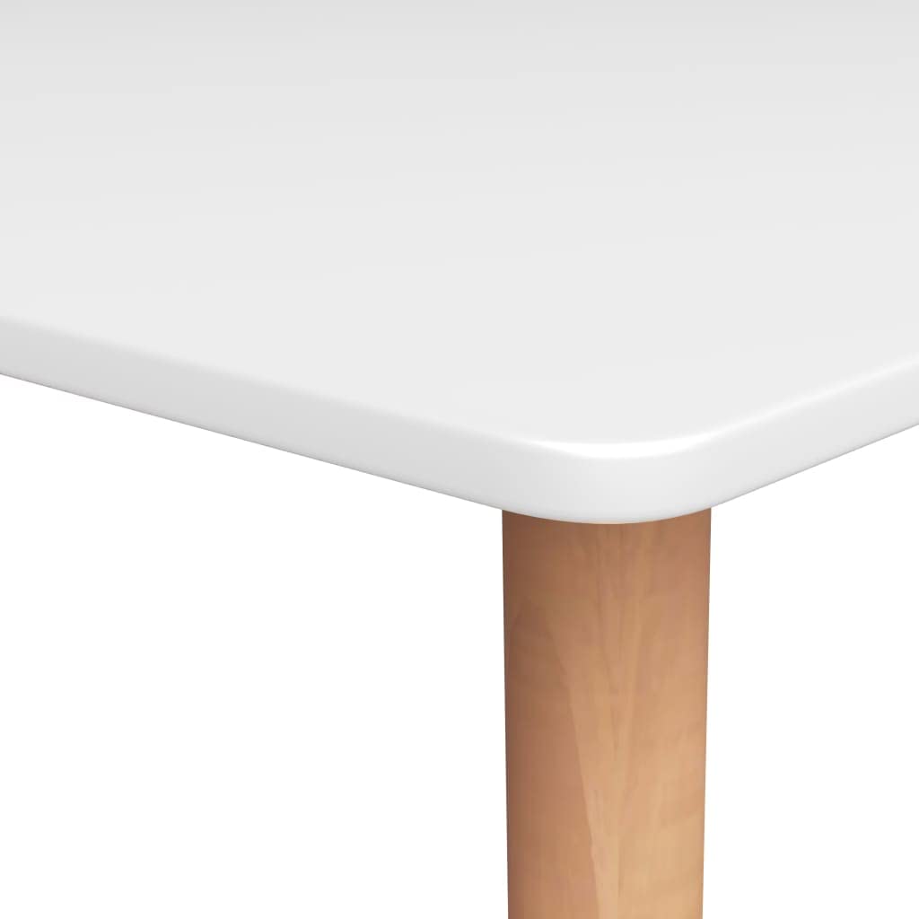 Moderno juego de bar con mesa de MDF y patas de metal en 5 piezas, color blanco y negro