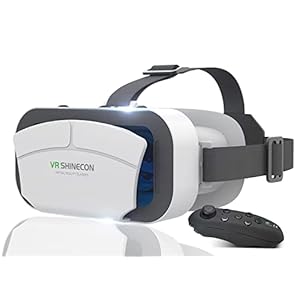 HOVSCN VR Headsets 3D Virtual Reality Glasses for Android/iOS 4.7″-7.2″ Inch Smartphones (VR Remote Control)