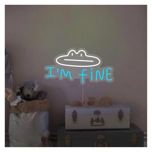 Néons I'm Fine USB 20x38cm pour déco chambre ado et ambiance de bar
