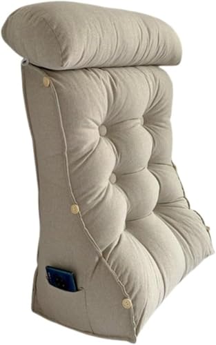 背もたれ クッション ベッド用 カラー1 クッション 新しいリネン取り外し可能で洗えるコットンとリネンの三角形 読書 大きい 小さい うつぶせ 枕 かわいい ベッドの上 スマホ ゲーム テレビ まくら おしゃれ 一人暮らし 北欧 インテリア 低反発 ベッド