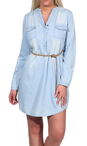Hailys Damen Bluse Jeanskleid Patty Hemdkleid mit Gürtel SN-1801078-3A...