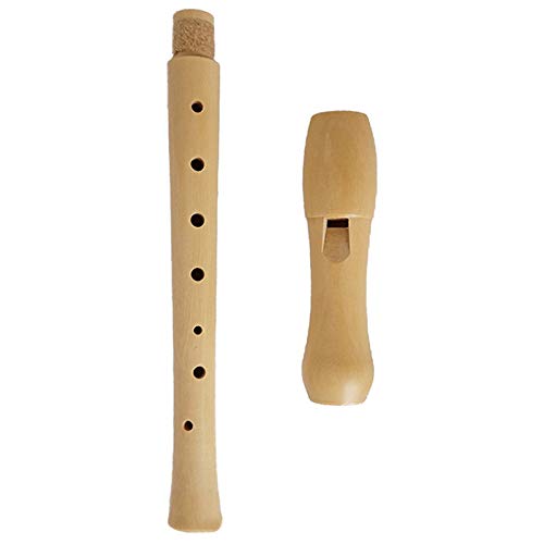 Flauta Dulce de Madera Soprano Clarinete con Llave en C de 8 Orificios Flauta de Flauta Vertical Instrumento Musical de Madera (Color : Multi)
