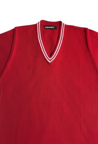 Image of Boy's School Uniform Lining Full Sleeves Sweater - Daffodil