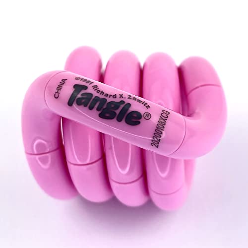 Tangle Jr. Solid Pink - Genuine Fidget - Fidget Toy for Kids and Adults