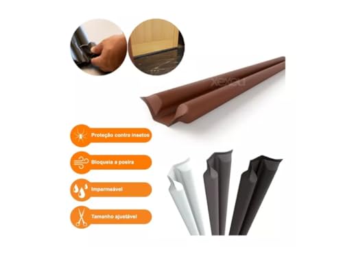 Kit 4 Protetor Veda Porta 80cm Duplo Em Tecido Contra Insetos E Poeira 80cm Protetor Rolinho Veda Po