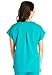 Cherokee V-Neck Women's Scrub Top with Dolman Sleeves & High-Low Shirttail Hem for Comfort CK836A, L, Teal Blue