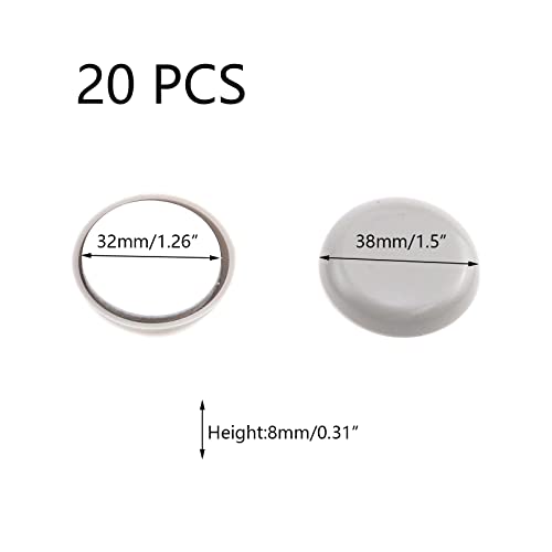 Deslizadores autoadhesivos para muebles de 38 mm redondos, 20 unidades 3