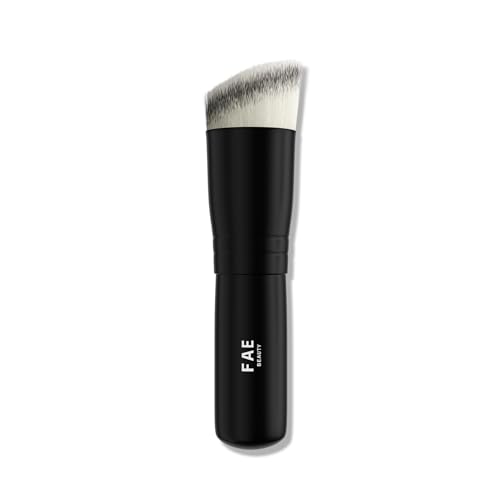 Image of FAE Beauty Foundation Brush | Dense Brush | Vegan PBT Fibres | Streak-free Application | Soft Bristles | Buildable coverage | Natural, Dewy Finish | Easily blends liquid, cream, and mousse foundations