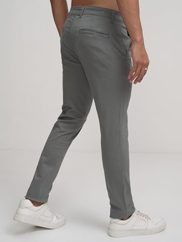 Image of Highlander Men's Slim Fit Formal Trousers | Ankle Length |Smart Trousers for Men | Chino Trousers for Men|Elegant Design | Comfortable Fabric for Daily Work & Formal Occasions