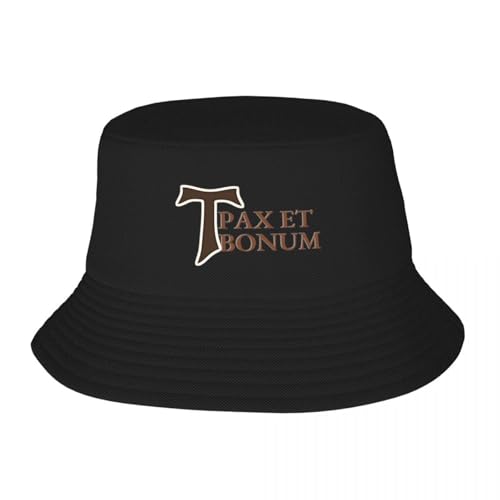 Sombrero de protección Solar Transpirable Unisex Pax Et Bonum Bucket Hat Sombrero para el Sol Sombrero Divertido Gorra de Lujo Chica Regalos para Hombre