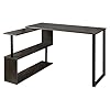 WOLTU TS65srs Bureautafel Computertafel met Planken,Werktafel tafel Gaming in Spaanplaat en staal 120x100x74cm,Roest+Zwart