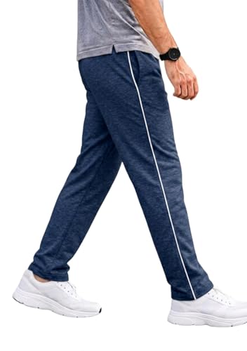Image of Prince Sports Men's Cotton Track Pant | Comfortable Regular Fit Lower for Gym, Running, Sports & Casual Wear