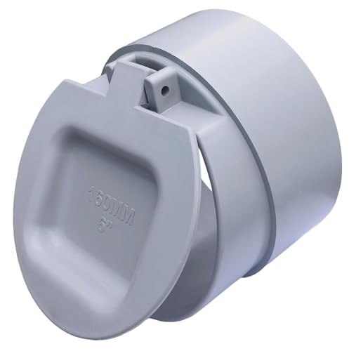 Image of ESEKSAFAR 1pc 6 inchinch PVC Drain Pipe cap /PVC Backflow Valve non Return Valve for (6inch PVC Pipe(160mm)