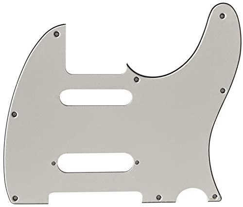 Electric Guitar Pickguard for Telecaster Nashville Tele Style (3 Ply White)