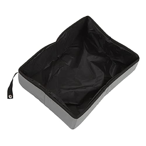 Arenero plegable portátil para gatos gris miniatura 4