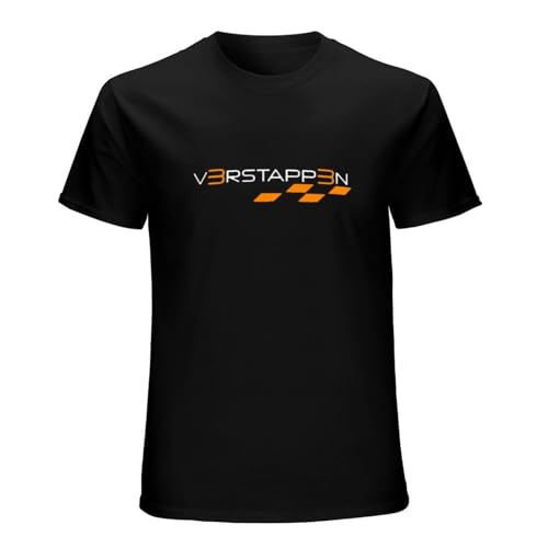Verstappen O-Neck 100% Cotton Short Sleeve - Camiseta unisex, Negro , 3XL