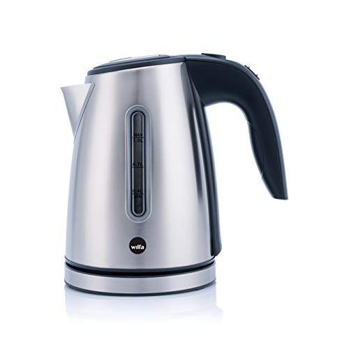 Wilfa QUICK BOIL S Wasserkocher - mit einem Fassungsvermögen von 1 Liter, 1500 Watt, außenliegende Wasserstandsanzeige, silber