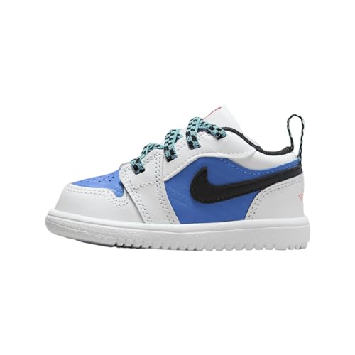 Jordan 1 Low Alt SE Baby/Toddler Shoes (FQ8710-100, White/Hyper Royal/Hyper Jade/Black) Size 4