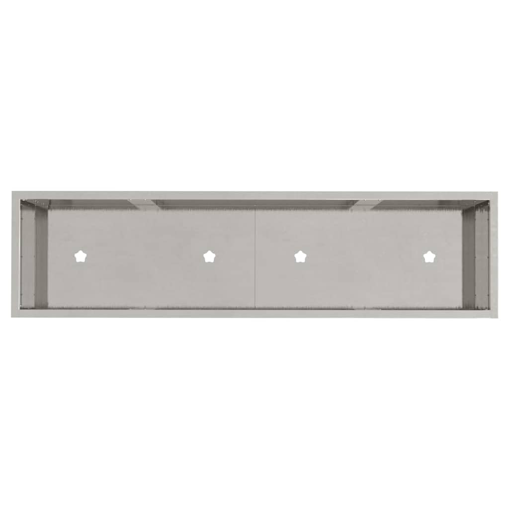 Hochbeet Edelstahl Silber 100 x 26 x 82 cm Pflanzkasten | Stilvoller Blumenkübel für Balkon und Terrasse, wetterbeständiges Design für eine einfache Pflanzenpflege.