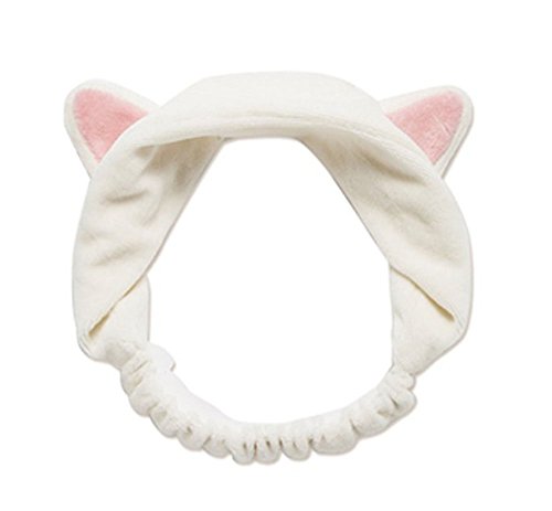 Amagg My Beauty Tool Lovely Cat's Ear Etti Hair Band,White