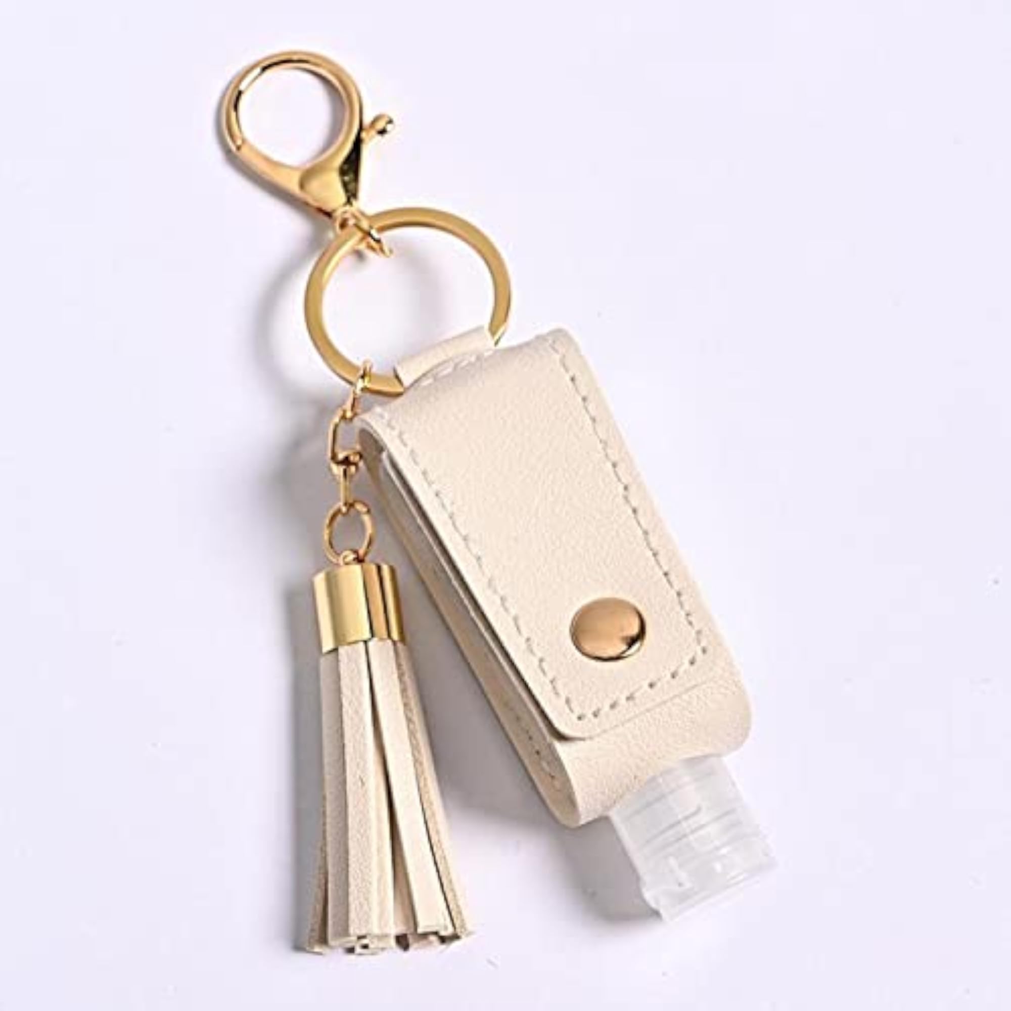 30ML Empty Bottle Refillable Hands Sanitizer Keychain Holder Pouch