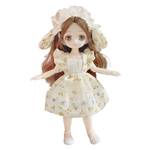 bositigo Anime BJD Doll 1/7 SD Dolls 9 Inch 18 Ball Jointed Doll DIY Toys with Clothes Outfit Shoes Non-Adjustable Hair Makeup,Best Gift for Girls Kids Children -Rita