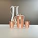 Pure Copper Water Jug with 2 Copper Tumblers (Hammered and Plain Pattern) For Ayurveda Health Benefits (With Straight Glass)