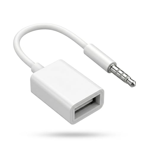 Cable adaptador de audio Jack 3.5mm macho a USB hembra miniatura 1