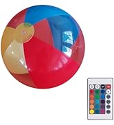 auvstar LED leuchtender Strandball,16 Farben,LED-Leuchtball mit Fernbedienung,40cm wasserdichter ...