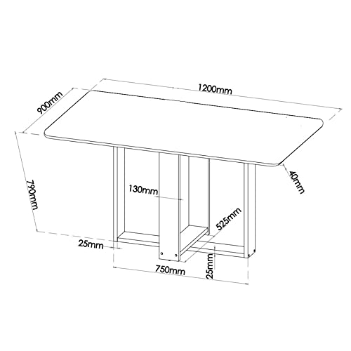 Conjunto Sala de Jantar Mesa Ville Tampo Vidro/MDF com 4 Cadeiras Venus