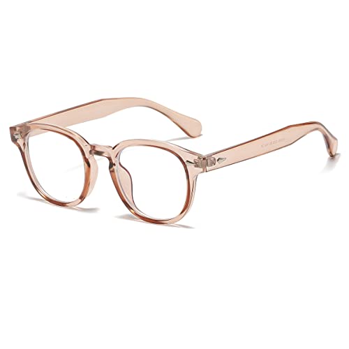 Image of Retro Round Blue Light Blocking Glasses for Men Women, Vintage Frame Non-prescription Computer Reading Eyeglasses