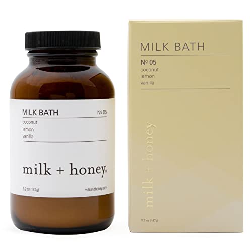 Milk + Honey Milk Bath No. 05, With Coconut Oil, Vanilla, And Lemon And Peel Oil, Moisturizing, Luxurious Milk Bath, 5.3 Ounces #TOP23