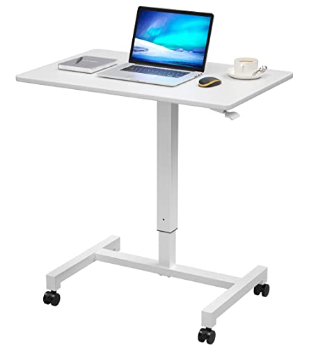FitDesk Adjustable Desk- Height Adjustable Laptop Desk- Stand Up Desk- Pneumatic Standing Desk- Portable Desk for Laptop- Adjustable Mobile Desk- Portable Office Desk for Home Office- White, 27" FitDesk Adjustable Desk- Height Adjustable Laptop Desk- Stand Up Desk- Pneumatic Standing Desk- Portable Desk for Laptop- Adjustable Mobile Desk- Portable Office Desk for Home Office- White, 27"