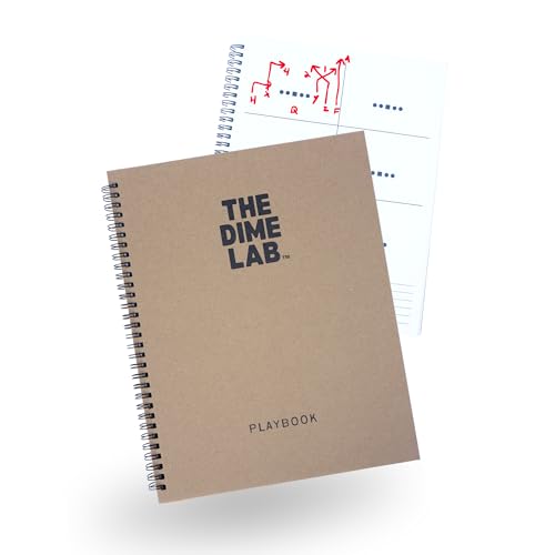 The Dime Lab Football Playbook - Coaching Notebook, 50 Double-Sided Pages