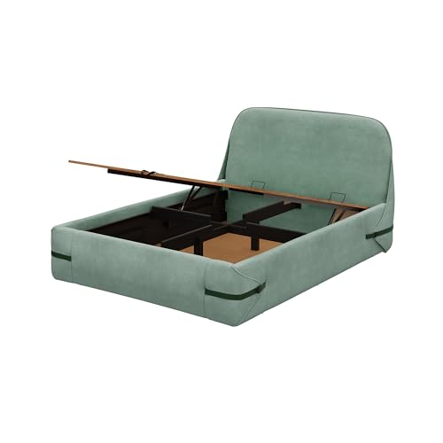 Image of Wakefit Hibernis Queen Size Hydraulic Storage Upholstered Bed