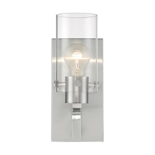 Image of Nuvo 60 /7271 Sommerset 1-Light Vanity Fixture with Clear Glass - Matte Black Finish