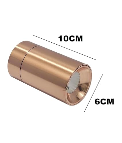 Image of Mufasa 12 Watts Rose Gold Adjustable LED Round Surface Light Cylindrical Shape Indoor Ceiling Mounted Spot Light Down Light Aluminum Body (Warm White)