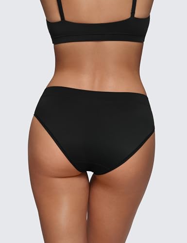 CRZ YOGA Softhold Bikini Underwear for Women - Sexy Tagless Hipster Stretch Breathable Ladies Cheeky Panties 3 Pack2