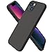 ORNARTO Custodia Compatibile con iPhone 13 Cover 6,1”, Protezione Completa Cover Sottile in Silicone Liquido in Gomma Gel Morbida con Fodera in Microfibra 6,1 pollici-Spazio grigio