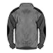 Men's Quarter Zipper Sherpa Sweatshirts 2025 Thermal Warm Sweater 1/4 Zip Stand Collar Cowboy Print Tactical Jacket（1-Gray,Medium）