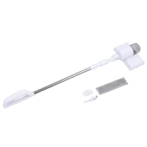 USB Rechargeable Window Vacuum Cordless Electric Glass Cleaning Tool Handheld Window Cleaner with 180 Degree Adjustable Head Telescopic Pole for Glass Tile Car Window Ceiling