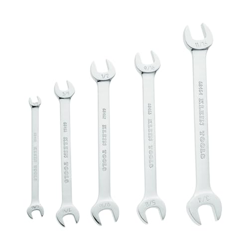 KLEIN TOOLS 68450 Open End SAE Wrench Set, 5-Piece with Rolling Pouch - Image 3