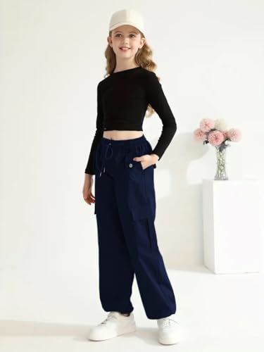 Image of TAGAS Cargo for Girls|Joggers for Girl| Cotton Cargo for Girls |girlscargo Lower|Relaxed Trouser(GC-45)