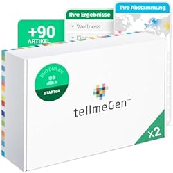 tellmeGen Starter Duo-DNA-Test (Abstammung + Eigenschaften + Wellness) Über 90 aktualisierte Berichte