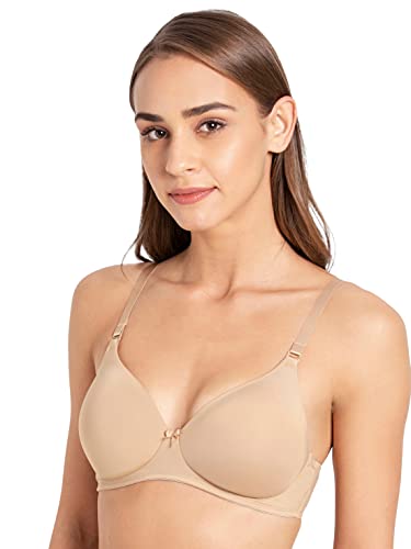Image of Jockey 1819 Women's Wirefree Padded Microfiber Nylon Elastane Stretch Full Coverage Multiway Styling T-Shirt Bra with Magic Under