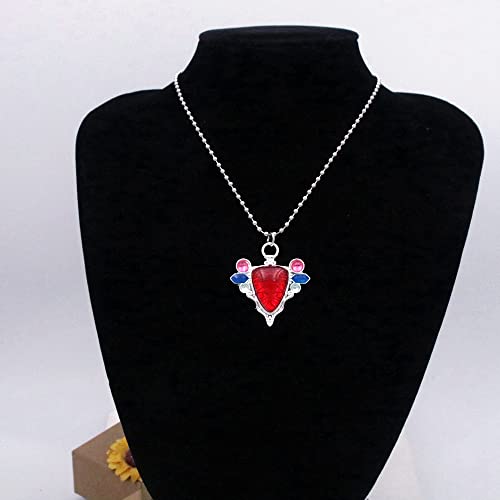 FunBoat JJBA JoJo Stand Arrow Necklaces - Jotaro Kars Red Stone of Necklaces - Christmas Cosplay Gifts for Kids Girls Teens Women Men4