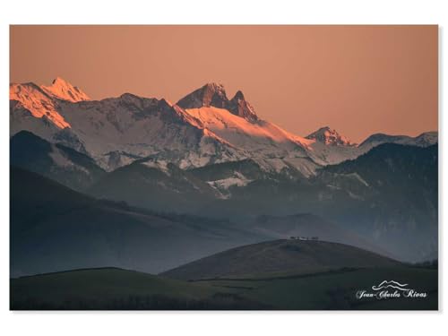 Hexoa Tableau pic du midi d'ossau - Made in France - Toile imprimée 45x30
