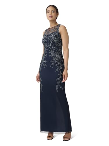 Image of Adrianna Papell Women's Beaded Column Long Dress
