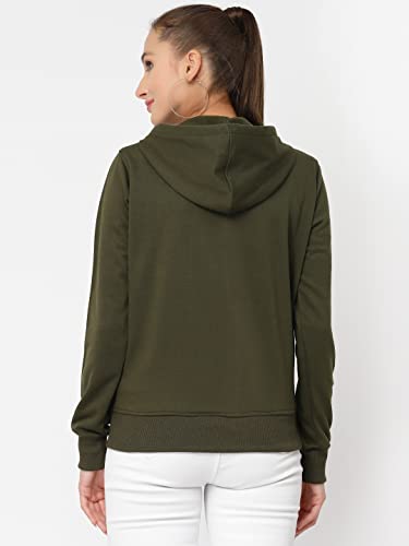 Image of UZARUS Women's Cotton Fleece Stylish Sweatshirt Hoodie