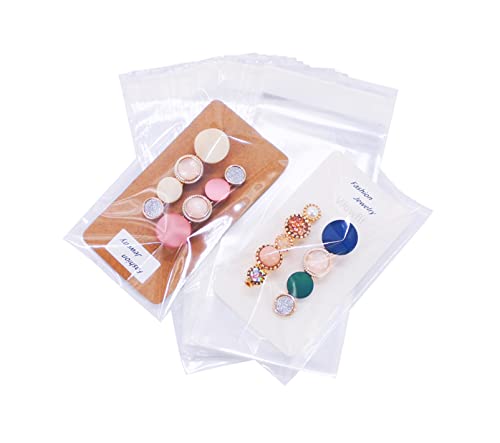 Image of Wowfit 200 CT 3x5 inches Clear Cello Cellophane Plastic Bags, Re-Sealable Self-Sealing Cello Bags Great for Cookies, Decorative Wrappers, Party Favors, Candy and More (3 x 5 inches)